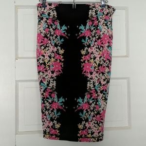 H&M floral maternity pencil skirt
